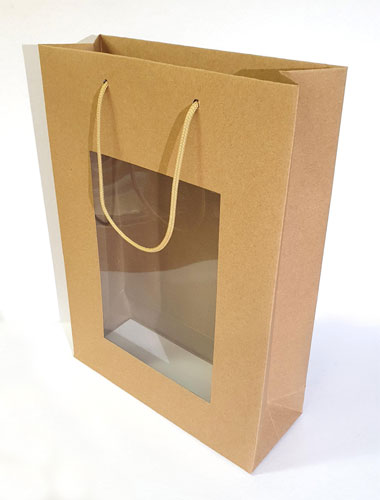 Papírová taška s okénkem nápady na firemní vánoèní dárky eshop